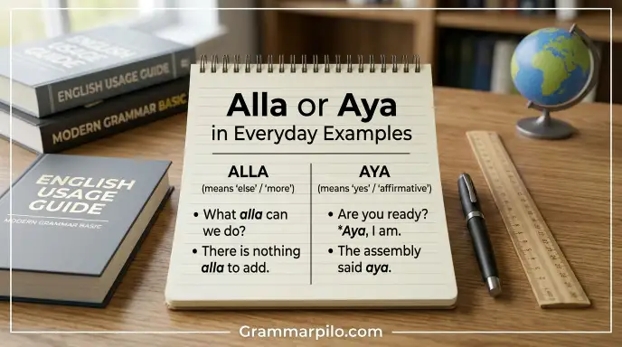 Alla or Aya in Everyday Examples