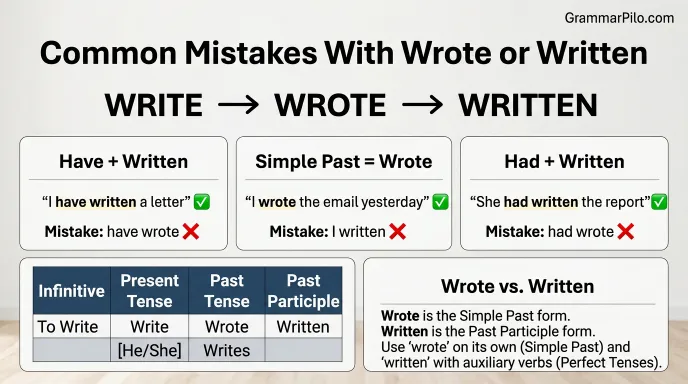 Common Mistakes With Wrote or Written