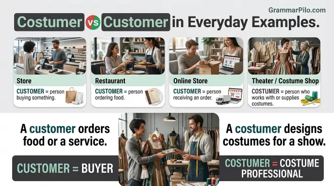 Costumer or Customer in Everyday Examples