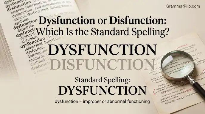 dysfunction or disfunction