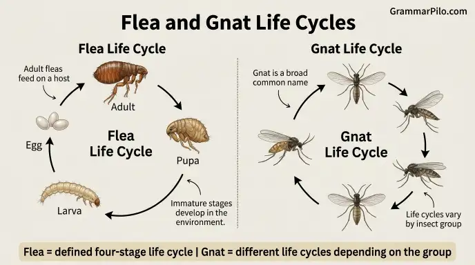 Flea and Gnat Life Cycles