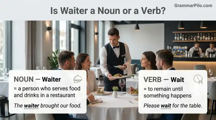 Is Waiter a Noun or a Verb?