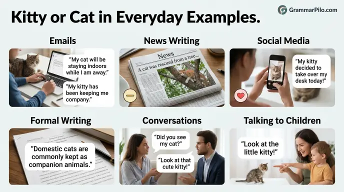 Kitty or Cat in Everyday Examples
