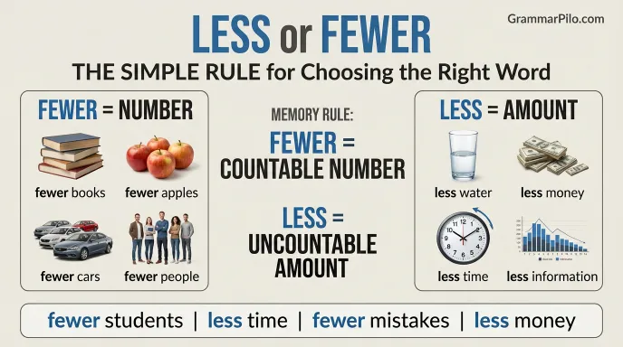 less or fewer
