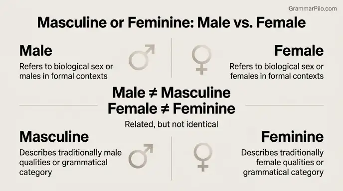 Masculine or Feminine: Male vs. Female