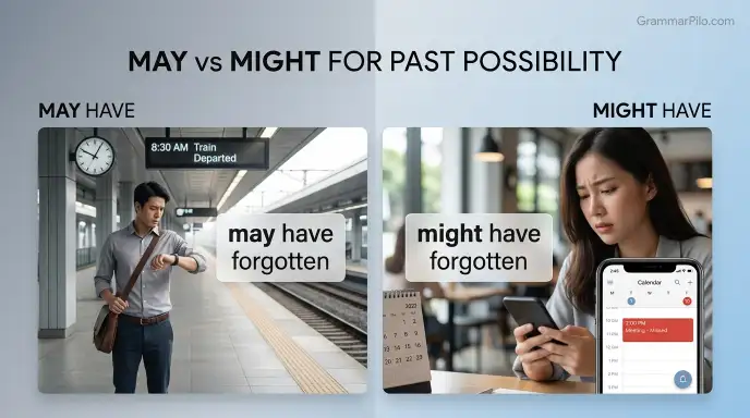 May vs Might for Past Possibility