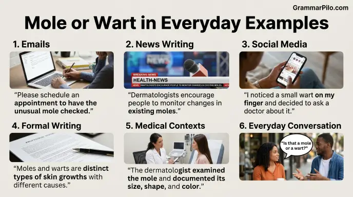 Mole or Wart in Everyday Examples