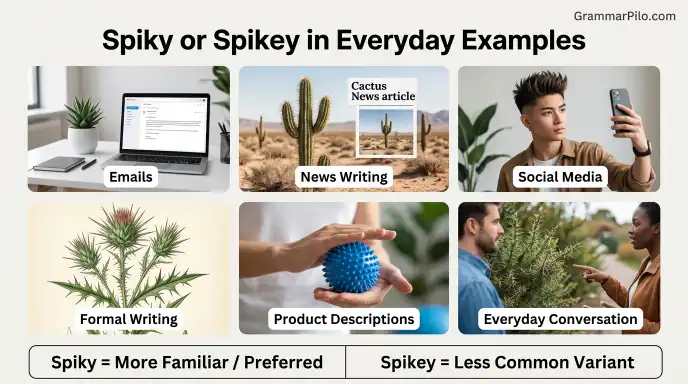 Spiky or Spikey in Everyday Examples