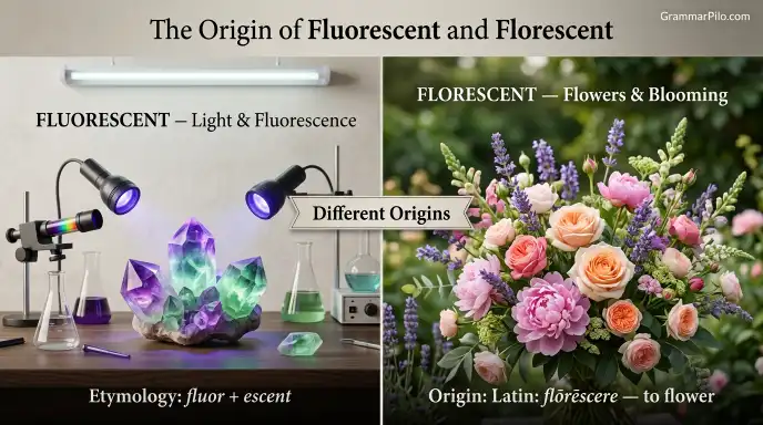 The Origin of Fluorescent and Florescent