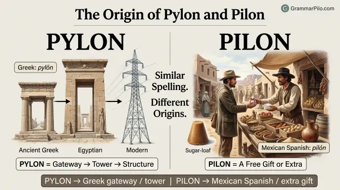 The Origin of Pylon and Pilon