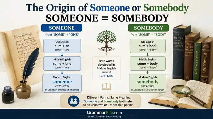 The Origin of Someone or Somebody