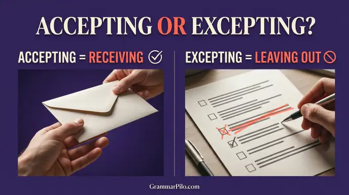 accepting or excepting