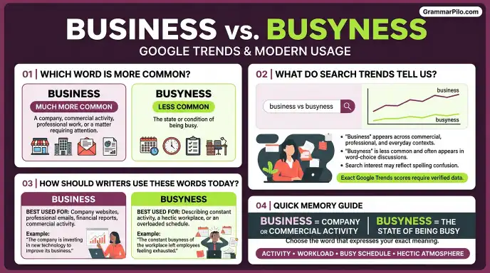 Business vs. Busyness: Google Trends and Modern Usage