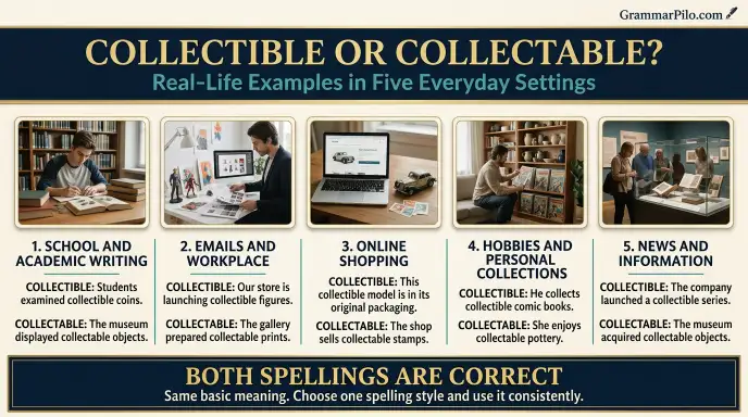 Collectible and Collectable in Everyday Examples