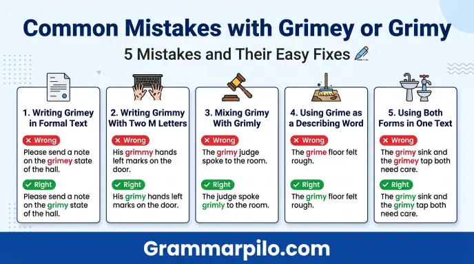 Common Mistakes with Grimey or Grimy