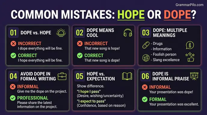 Common Mistakes With Hope or Dope