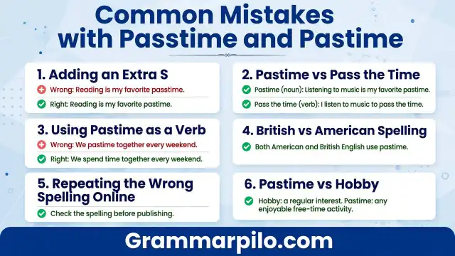 Common Mistakes with Passtime and Pastime