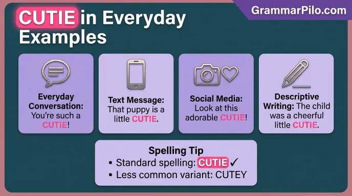 Cutie or Cutey in Everyday Examples