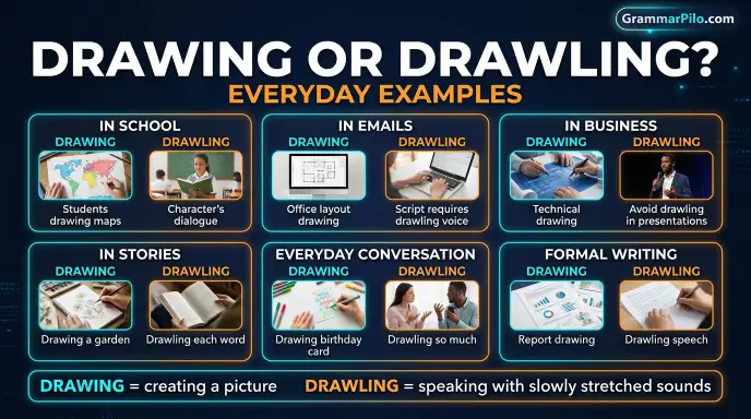 Drawing or Drawling in Everyday Examples