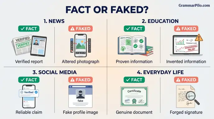 Everyday Examples of Fact and Faked