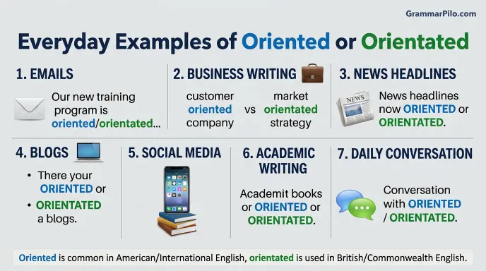 Everyday Examples of Oriented or Orientated