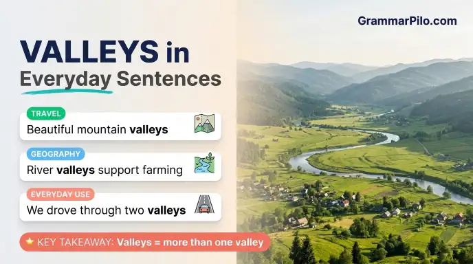 Everyday Examples of Valleys in Sentences