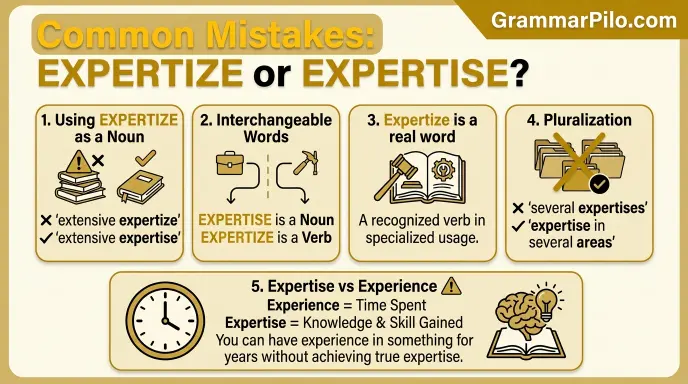 Expertize or Expertise: Common Mistakes
