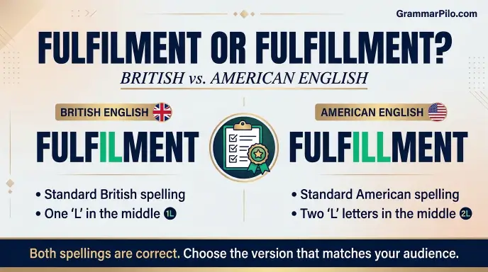 fulfilment or fulfillment