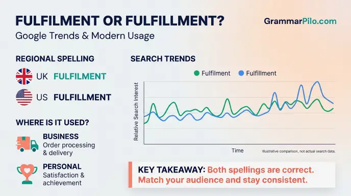 Google Trends and Modern Usage: Fulfilment or Fulfillment
