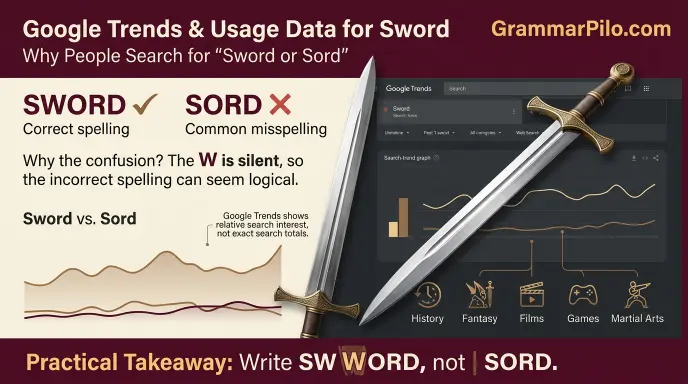 Google Trends and Usage Data for Sword