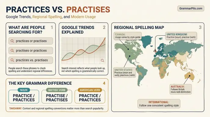 Practices vs Practises: Google Trends and Usage Data