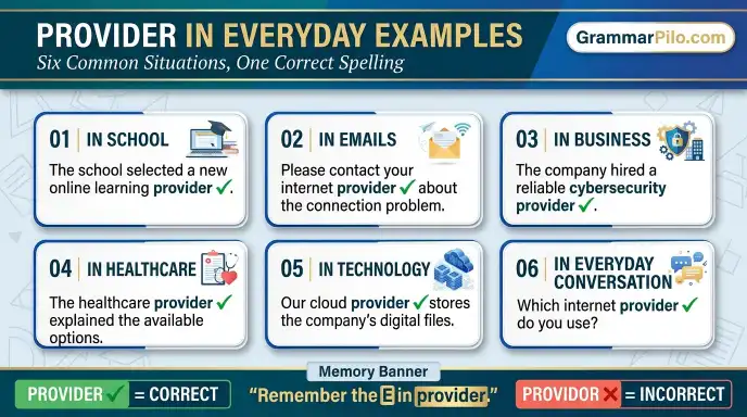 Provider or Providor in Everyday Examples