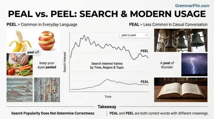 Search and Modern Usage: Peal vs. Peel