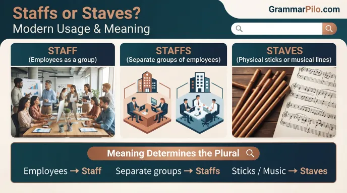 Staves vs. Staff: Google Trends & Modern Usage