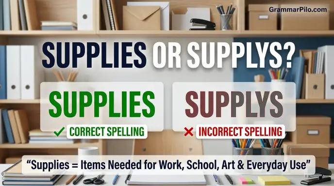 Supplies or supplys