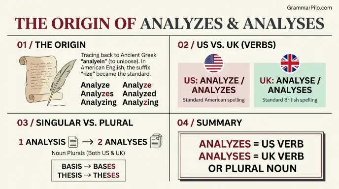 The Origin of Analyses and Analyzes