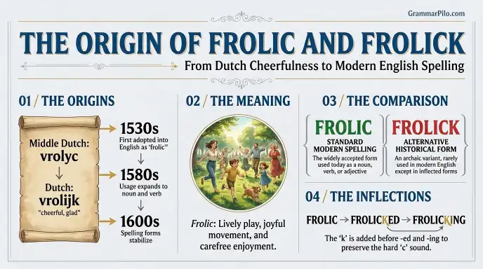 The Origin of Frolic and Frolick