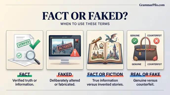 Which Word Should You Use: Fact or Faked?